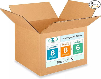 Small Moving & Shipping Boxes 8 x 8 x 6 inches by IDLPackaging