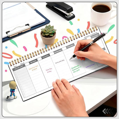 MOSA BEAR Undated Weekly Planner, 60-Week Horizontal Layout Desk Planner Daily - Image 5