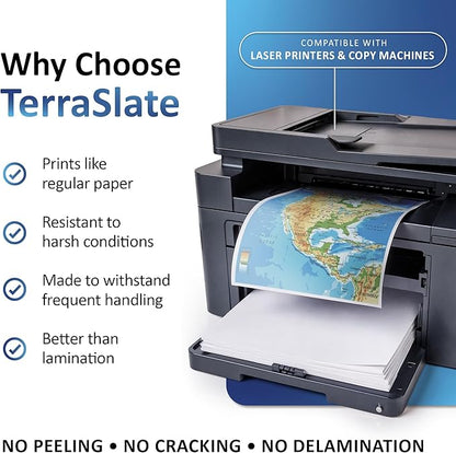 TerraSlate Waterproof Paper, 5 MIL 8.5” x 11”, Laser Printer & Copy Machine - Image 4