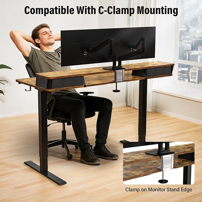 Kingant 40 x 24 Inch Electric Standing Desk - Image 8