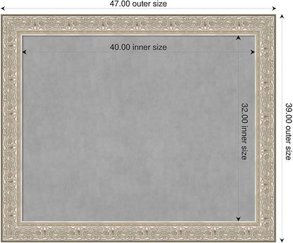 Amanti Art Silver Framed Magnetic Board 39x47 X-Large Vision Board - Image 2