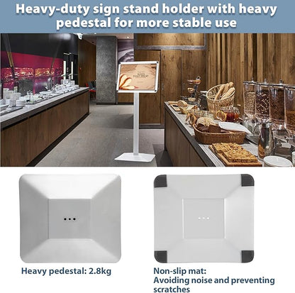 STANDNEE Heavy-duty Poster Stand Holder 11"x 17" Pedestal Floor Standing Sign - Image 8