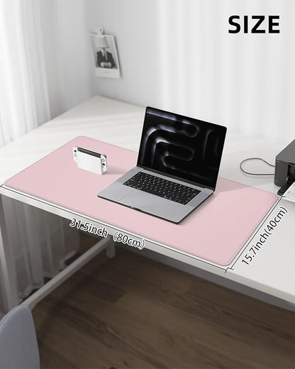 Leather Desk Pad Protector, Mouse Pad, Office Desk Mat, Non-Slip PU Leather - Image 5