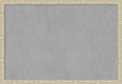 Amanti Art Silver Framed Magnetic Board 26x38 Large Vision Board by AmantiArt