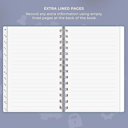 Clever Fox Password Book Spiral – Internet Address & Password Organizer - Image 6