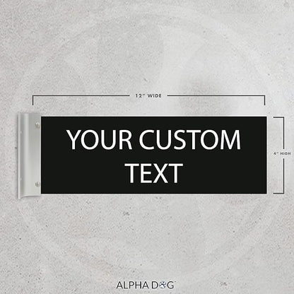 ALPHA DOG SIGNS Custom Projecting Hallway Nameplate, Personalized 2-Line Text - Image 2