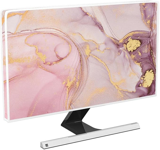 Baocicco Pink Gold Marble Waterproof Screen TV Cover 37, 39 Inch Decorative by Baocicco