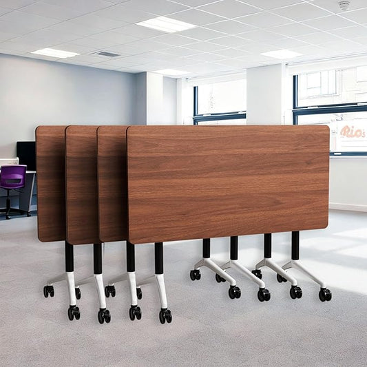 Goakwwuz Conference Room Table, Folding Conference Tables, Thicken Grey Tabletop by Goakwwuz