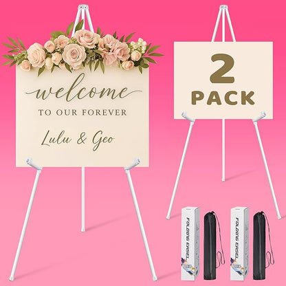 2 Pack White Easel Stand for Sign & Poster by VAIIGO