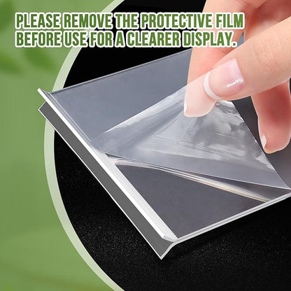 Acrylic Sign Holder 5x7, 25 Pack Clear Double Sided Table Menu Vertical Display - Image 6