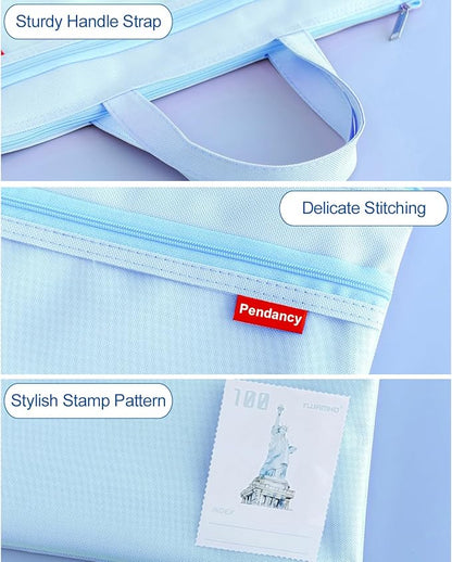 Pendancy Mesh Zipper Pouch 11x13.7 in, Large Double Pocket Waterproof File Bag - Image 5