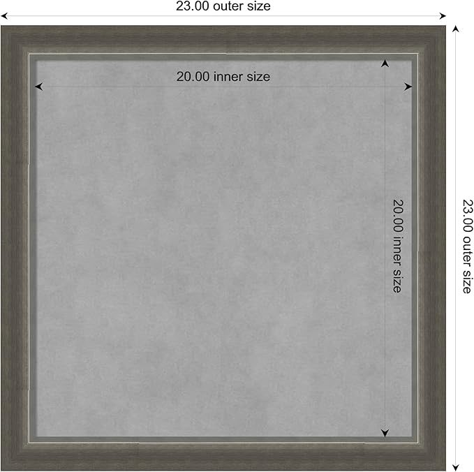 Amanti Art Silver Framed Magnetic Board 23x23 Medium Vision Board - Image 3