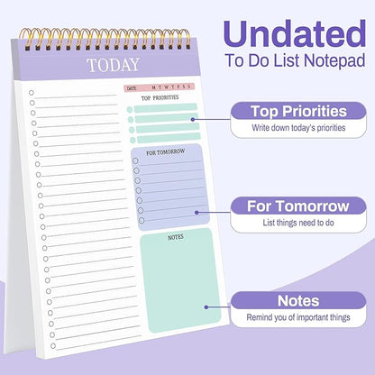to Do List Notepad with 60 Tear Off Sheets, 6.7 x 9.8" to Do List Notebook - Image 7