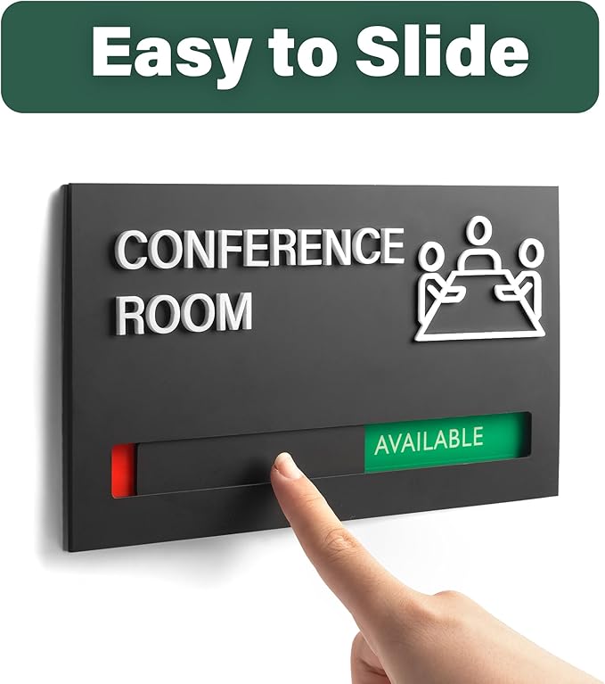 Office Conference Room Door Signs, Meeting in Progress Door Sign, In Use - Image 4