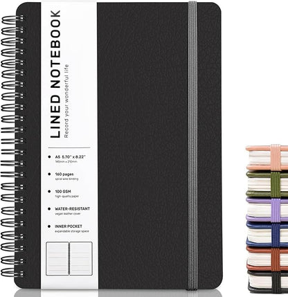 ABERLLS Black Lined Spiral Journal Notebook - Image 8