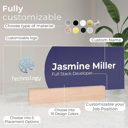 EGD Acrylic Desk Name Plate Personalized - Image 2