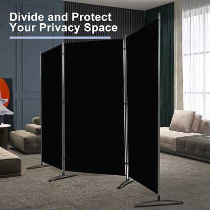 Room Divider 6FT Folding Privacy Screens, 3 Panel Partition Room Dividers - Image 2
