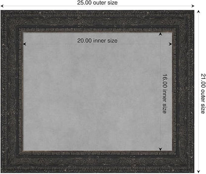 Amanti Art Black Framed Magnetic Board 21x25 Small Vision Board - Image 2
