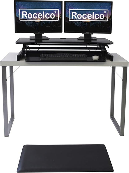 Rocelco 37.5" Deluxe Height Adjustable Standing Desk Converter - Image 3