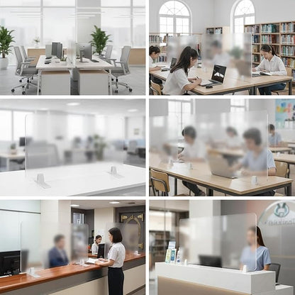 Acrylic Free Standing Screen, Desk Divider - Image 7