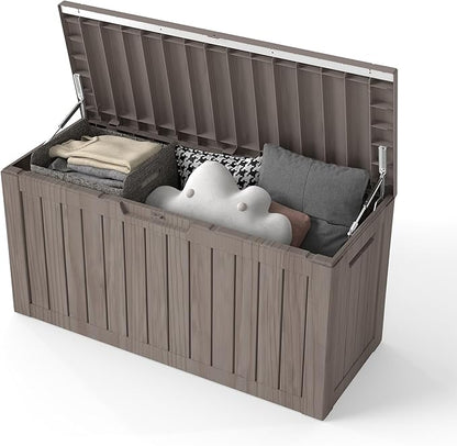 Yardgrace 80 Gallon Outdoor Storage Box Waterproof, Resin Deck Boxes by Unknown