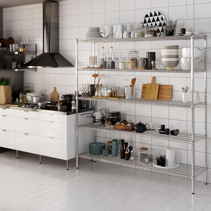 Regal Altair 18" Deep x 72" Wide x 74" Height Wire Shelving Kit | 5-Tier | NSF - Image 8