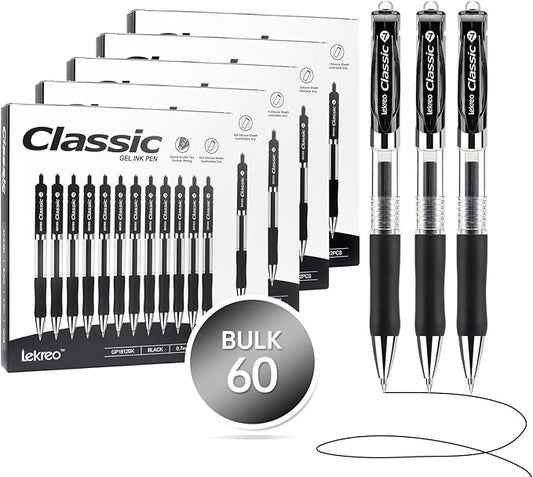 Lekreo Classic Retractable Gel Roller Pens, 0.7mm Fine Point by Unknown