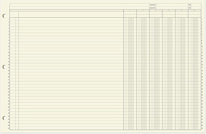 BookFactory Ledger Sheets/Large 6 Column Accounting Ledger Columnar Loose Leaf - Image 2