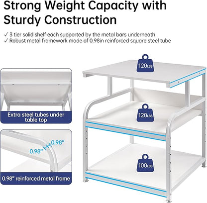 Fannova Printer Stand, 25.6" x 23.6" x 30.9" Extra Large Printer Table - Image 3