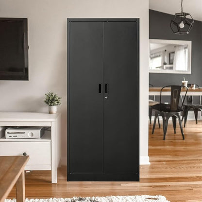 TaskStorz Storage Cabinet, 72 Inch Tall Metal Storage Cabinet - Image 2