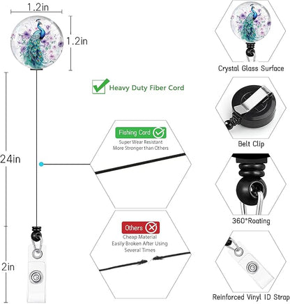 Peacock Lanyards for ID Badges, Badge Holder - Image 6