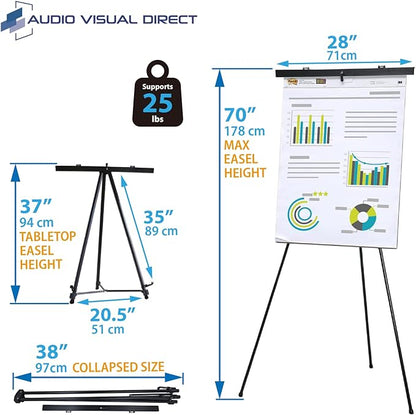 Pack of 4-Lightweight Aluminum Flip-Chart Presentation Easel - Image 4