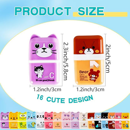 48 Pcs Cute Erasers for Kids Fun Animal Erasers Pencil Eraser - Image 2
