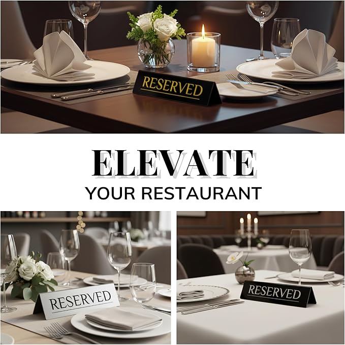 6 Reserved Table Signs – Silver Stainless Steel | Elegant, Durable & Reusable - Image 5
