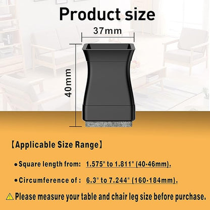 Square Chair Leg Protectors for Hardwood Floors - Image 2