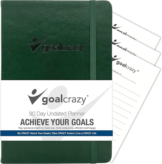 Undated Daily Planner to Achieve Your Goals 2025-2026 by GoalCrazy