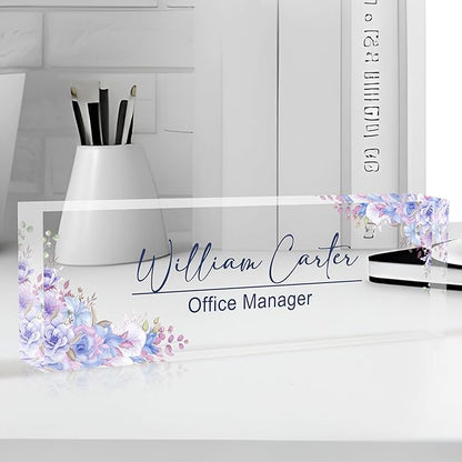 Personalized Name Plate for Desk Custom Acrylic Desk Name Plate Custom Employee - Image 4