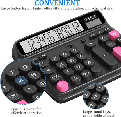 Desktop Calculator with Extra Large 5-Inch LCD Display, 12-Digit Two Way Power - Image 4