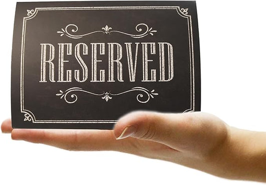 20 Pack Rustic Reserved Table Sign by TOROS