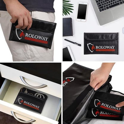 ROLOWAY Small Fireproof Bag, Non-itchy Fireproof Money Bag - Image 6