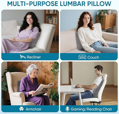 AHUAWA Lumbar Support Pillow for Recliner Chair and Couch, Memory Foam Back - Image 7