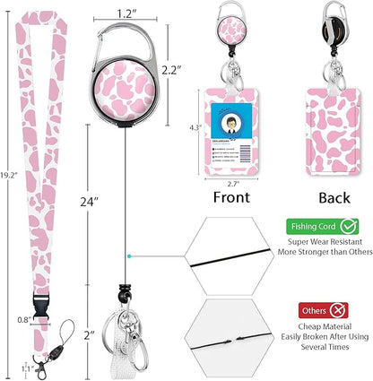 Cute Cow Badge Reel Retractable Heavy Duty - Image 6
