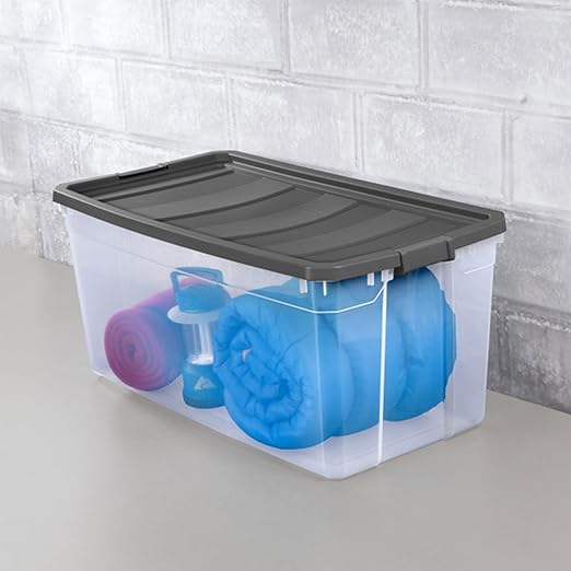 Sterilite 12-Pack Modular Stacker Box, Durable Clear Plastic Storage Bins - Image 5