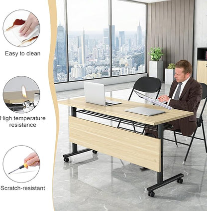 Conference Table, 55.1''Folding Conference Room Table - Image 5
