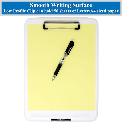 Think2Master White Plastic Storage Clipboard. | 25% Heavier & Sturdier| Heavy - Image 4