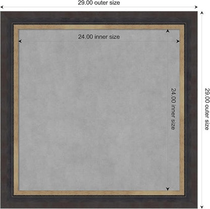 Amanti Art Black Framed Magnetic Board 29x29 Medium Vision Board - Image 3
