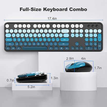 MOFII Wireless Keyboard and Mouse Combo, Full Size 2.4G Plug and Play - Image 7