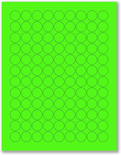 NextDayLabels - 8-1/2 x 11 Neon Color High Light Fluorescent Labels by NextDayLabels