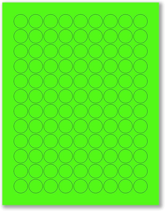 NextDayLabels - 8-1/2 x 11 Neon Color High Light Fluorescent Labels by NextDayLabels