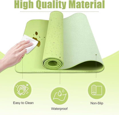Leather Desk Pad Protector, Large Mouse Pad, Non-Slip Blotter, Laptop Desk Pad - Image 3